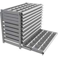 Cabinet d'entreposage à tiroirs intégré Interlok RN759 | King Materials Handling