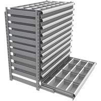 Cabinet d'entreposage à tiroirs intégré Interlok RN762 | King Materials Handling