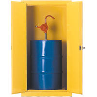 Drum Safety Cabinets, 55 US gal. Cap., Yellow SA069 | King Materials Handling