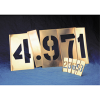 Gothic Brass Interlocking Stencils - Individual Letters & Numbers, Number, 6" SF326 | King Materials Handling