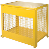 Gas Cylinder Cabinets, 6 Cylinder Capacity, 44" W x 30" D x 37" H, Yellow SAF836 | King Materials Handling
