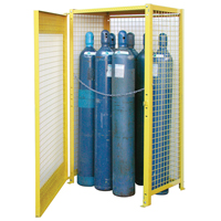 Armoires pour cylindres à gaz, nbre de bouteilles: 10, 44" , 30" , 74" , Jaune SAF837 | King Materials Handling