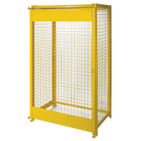 Gas Cylinder Cabinets, 10 Cylinder Capacity, 44" W x 30" D x 74" H, Yellow SAF837 | King Materials Handling