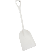 Safety Shovels - Hygienic Shovels (One-Piece), 14" x 17" Blade, 42" Length, Plastic, White SAL461 | King Materials Handling