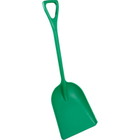 Safety Shovels - Hygienic Shovels (One-Piece), 14" x 17" Blade, 42" Length, Plastic, Green SAL463 | King Materials Handling