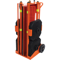 Portable Safety Zone, 100' L, Steel, Orange SDP585 | King Materials Handling