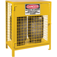 Gas Cylinder Cabinets, 2 Cylinder Capacity, 30" W x 17" D x 37" H, Yellow SEB837 | King Materials Handling