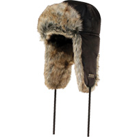 Quilted Synthetic Fur-Lined Hat, Nylon/Fur Lining, X-Large, Black SEC042 | King Materials Handling
