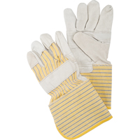 Patch Palm Fitters Gloves, Large, Grain Cowhide Palm, Cotton Inner Lining SEC594 | King Materials Handling