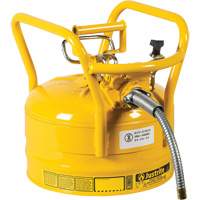 D.O.T. AccuFlow™ Safety Cans, Type II, Steel, 2.5 US gal., Yellow, FM Approved SED121 | King Materials Handling