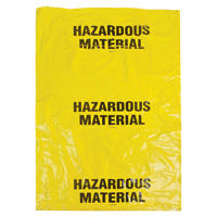 Hazardous Waste Bags, Infectious Waste, 60" L x 36" W, 50 /pkg. SEK328 | King Materials Handling