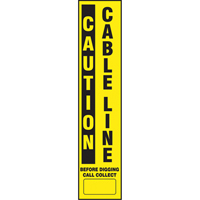 Flexible Marker Stake Decals - Caution Cable Line SEK550 | King Materials Handling
