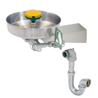 Axion<sup>®</sup> Eye/Face Wash Station, Wall-Mount Installation, Stainless Steel Bowl SGC270 | King Materials Handling