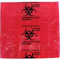 Dynamic™ Infectious Waste Bags, Infectious Waste, 24" L x 24" W, 12 microns, 50 /pkg. SGQ005 | King Materials Handling