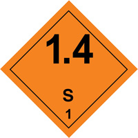 Hazardous Material Handling Labels, 4" L x 4" W, Black on Orange SGQ529 | King Materials Handling