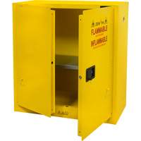 Flammable Storage Cabinet, 30 gal., 2 Door, 43" W x 44" H x 18" D SGU465 | King Materials Handling