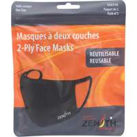 2-Ply Reusable Face Masks, Polyester, Black SGU558 | King Materials Handling