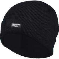 Lined Cuff Tuque, Thinsulate™ Lining, One Size, Black SGW712 | King Materials Handling