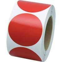 Marking Shapes, Circle, 3" L x 3" W, Red, Vinyl SGW718 | King Materials Handling