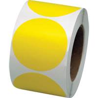 Coloured Marking Dots, Circle, 3" L x 3" W, Yellow, Vinyl SGW782 | King Materials Handling