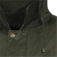 Nailhead Ripstop Tree Planter Hooded Jacket, Polyester/PVC, X-Small, Green SHE437 | King Materials Handling