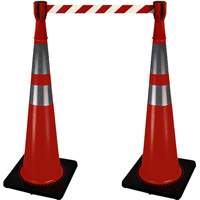Traffic Cone Topper with 10' Barricade Tape SHE786 | King Materials Handling