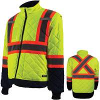 Freezer Jacket, Polyester, High Visibility Orange, Small SHF970 | King Materials Handling