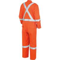 "The Rock" FR-Tech<sup>®</sup> High Visibility FR/Arc Rated Coveralls, Size 36, High Visibility Orange, 10 cal/cm² SHI194 | King Materials Handling