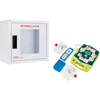 AED Plus<sup>®</sup> Defibrillator & Wall Cabinet Kit, Semi-Automatic, English, Class 4 SHJ773 | King Materials Handling