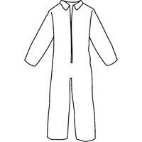 Pyrolon<sup>®</sup> Plus 2 Disposable FR Coveralls, Small, Blue, FR Treated Fabric SN339 | King Materials Handling