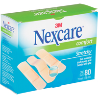 Nexcare™ Comfort Strips, Rectangular/Square, 3", Fabric, Sterile SN659 | King Materials Handling