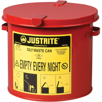 Oily Waste Cans, FM Approved/UL Listed, 2 US gal., Red SR356 | King Materials Handling