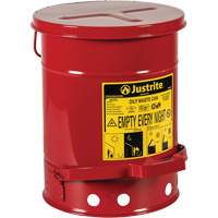 Contenants pour déchets huileux, Homologué FM/Listé UL, 6 gal. US, Rouge SR357 | King Materials Handling