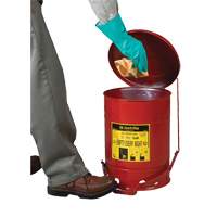 Oily Waste Cans, FM Approved/UL Listed, 21 US gal., Red SR360 | King Materials Handling