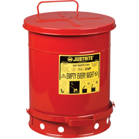 Contenants pour déchets huileux, Homologué FM/Listé UL, 10 gal. US, Rouge SR358 | King Materials Handling