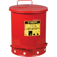 Oily Waste Cans, FM Approved/UL Listed, 14 US gal., Red SR359 | King Materials Handling