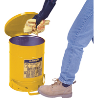 Oily Waste Cans, FM Approved/UL Listed, 21 US gal., Yellow SR365 | King Materials Handling
