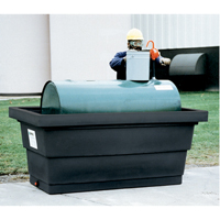 Poly-Tank<sup>®</sup> Containment Unit 275™ With Drain, 82.3" L x 45" W x 35.3" H, 275 US gal. Capacity SEM162 | King Materials Handling