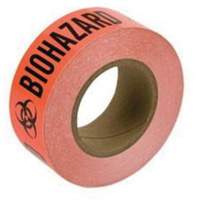 "Biohazard" Marking Tape, 2" x 108', Polyester, Black and Orange SW176 | King Materials Handling