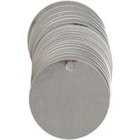 Blank Write-On Valve Tags, Stainless Steel, 2" dia SX856 | King Materials Handling