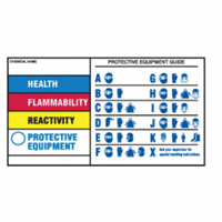 Protective Equipment Labels, Polyester, Sheet, 5" L x 3" W SY712 | King Materials Handling