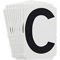 Quick-Align<sup>®</sup> Individual Gothic Number and Letter Labels, C, 4" H, Black SZ991 | King Materials Handling