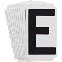 Quick-Align<sup>®</sup> Individual Gothic Number and Letter Labels, E, 4" H, Black SZ993 | King Materials Handling