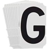 Quick-Align<sup>®</sup> Individual Gothic Number and Letter Labels, G, 4" H, Black SZ995 | King Materials Handling