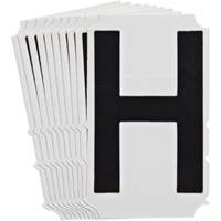 Quick-Align<sup>®</sup>Individual Gothic Number and Letter Labels, H, 4" H, Black SZ996 | King Materials Handling