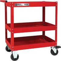 PRO+ Series Heavy-Duty Utility Cart, 3 Tiers, 30-1/5" x 38-1/3" x 19-1/2" TER130 | King Materials Handling