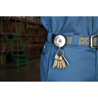 The Original Key Reel, Chrome, 24" Cable, Belt Clip Attachment TLZ009 | King Materials Handling