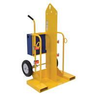 Welding Cylinder Torch Cart, Pneumatic Wheels, 24" W x 19-1/2" L Base, 500 lbs. TTV168 | King Materials Handling