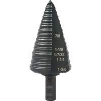 #12 Multi-Hole Step Drill Bit, 7/8" - 1-3/8" , 1/16" Increments, High Speed Steel UAL103 | King Materials Handling