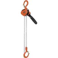 KLP Series Lever Chain Hoists, 5' Lift, 500 lbs. (0.25 tons) Capacity, Steel Chain UAW102 | King Materials Handling